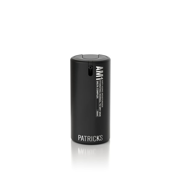 PATRICKS | AM1 Anti-Aging Face Moisturizer for Men | Moisturizing Facial Cream with Hyaluronic Acid, Vitamin C + E & More to Boost Collagen & Brighten Skin | For Normal to Dry Skin | 50mL