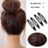 30 Pcs Black Snap Hair Clips Metal Hair Clips for Women Long No-slip Hair Clips Barrettes for Women and Girls Small Hair Clips for Women Makeup Styling (2.16 Inch)