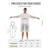 MOCOTONO Reusable Thicken EVA Rain Ponchos for Adults (1 Pack)- Extra Long Rain Jackets Raincoats for Men Women (White,Universal)