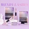 Wendy Lashes Lash Bond and Seal Cluster Lash Glue Waterproof Long Lasting Eyelash Glue for DIY Lash Extension Black Cluster Eyelash Extensions Glue for Beginner Use at Home-10ml