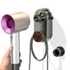 Dayinkes Magnetic Hair Dryer Holder Wall Mount, No Drill Removable Blow Dryer Holder with Adjustable Hook, Space-Saving Easy Installation, For Bedroom Travel Home Use