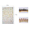 EBANKU Nail Letter Stickers 10 Sheets Nail Art Stickers for Gel Nails 5colors Self-Adhesive Old English Words Alphabet Nail Decals
