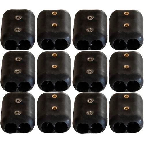 3/4 Inch Double OT Reusable Rope Clamp Twelve (12) Pack (Black)