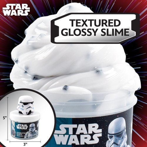 STAR WARS Stormtrooper White Slime, 8oz Star Wars Slime, Pre-Made Slime, Party Favors for Kids, Perfect for Goodie Bags, Desk Toys, Star Wars Merch, Star Wars Toys, Great Gifts for Adults & Kids