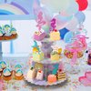 Wootkey 36 pcs Glitter Mermaid Cupcake Toppers Mermaid Cake Topper Under the Sea Beach Mermaid Tail Cake Decoration Birthday Party Supplies for Baby Shower Children's Day
