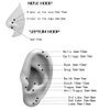 9mm Nose Rings 18 Gauge Hoop Earrings Silver 18g Cartilage Septum Clicker Lip Rings Helix Rook Earrings Nose Piercing Septum Jewelry Surgical Steel