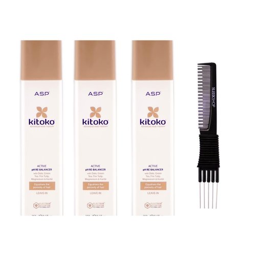 yper Asp Kitoko Active PH Re-Balancer (8.5 oz) with Teasing Comb Pack 3