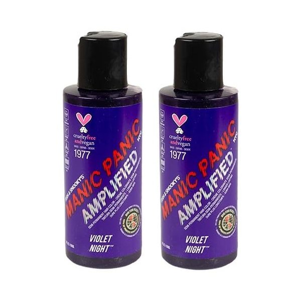 MP AMPLIFIED Semi Permanent Hair Dye Cream 118 mL (Violet Night, 2pack)