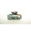 Generic Small abalone sea shell effect blue rectangle hair claw clamp clip