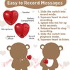 2 Pcs Bear Stuffed Animals with Voice Recorder Set, 60 Seconds Voice Sound Recorder Module 16 Inch Soft Plush Bear Cute Stuffed Bear with Zipper Sound Box Recordable Heart for Boys Girls (Light Brown)