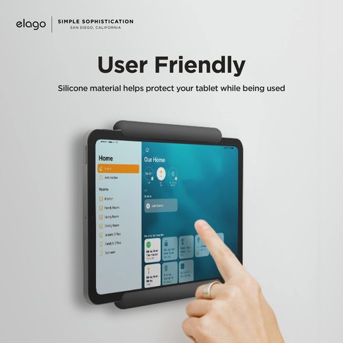 elago Home Hub Mount [DGY] - [iPad Wall Mount][Homekit Mount][Easy Installation][Scratch-Free][Cable Management Included] - for Mini, Air, Pro