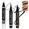 HOSAILY Winged Eyeliner Quick Fix Makeup Cleanser Eraser Pen Set, Waterproof Smudgeproof Eyeliner Stamp Cat Eye Stencils, Makeup Corrector Pen for Eyeliner Lipstick Mascara with 3 Replacement Heads