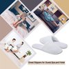 AhfuLife echoapple 5 Pairs of Deluxe Closed Toe White Slippers for Spa, Party Guest, Hotel and Travel (Large, White-5 Pairs)
