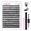 DIY Lash Extension Kit Lash Clusters Kit 240 Pcs Lash Bond and Seal Cluster Lashes D Curl with Lash Tweezers for Eyelash Extension Kit at Home Individual Lashes Kit (Kit 40D-0.07D, 12-18mm)