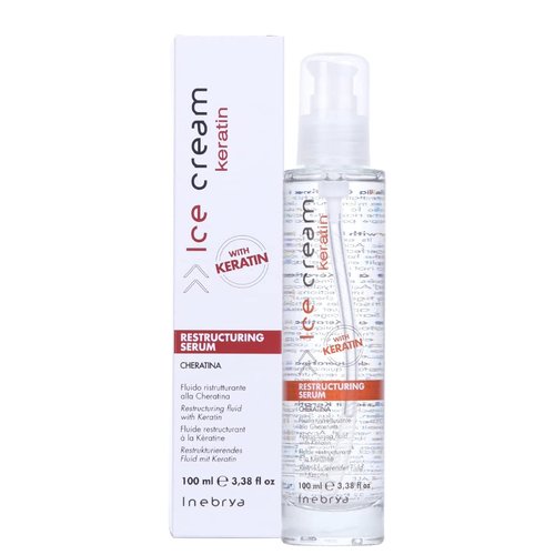 Inebrya Ice Cream Restructuring Serum with Keratin 3.38 Oz