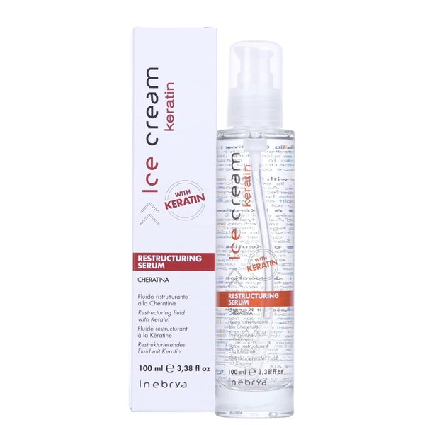 Inebrya Ice Cream Restructuring Serum with Keratin 3.38 Oz