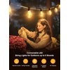 Brightown Outdoor String Lights with Remote, 38FT LED Patio Lights with 16 Shatterproof ST38 LED Bulbs, Waterproof Outside Hanging Lights for Backyard Garden Porch Party Decor, 2700K