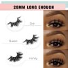 SY SHUYING 20mm Mink Lashes 3D Real Mink Eyelashes Fluffy Dramatic False Eyelashes 6D Wispy Long Thick Luxury Volume Fake Eye Lashes (3 Pairs, Doll Honey Queen)