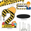 MiniInflat Construction 2nd Birthday Number Sign Centerpiece Truck 2nd Sign Construction Birthday Party Supplies Wooden Excavator Construction Hat 2 Years Old Number Sign for Boys Birthday Anniversary