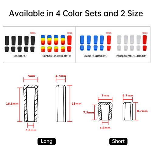 RC Transmitter Switch Cover Non-Slip Toggle Switch Cap Compatible with Radiomaster TX16S FrSky Taranis X9D QX7 Flysky Spektrum Futaba JR Jumper and More Radio Transmitters,10 PCS