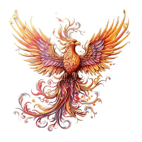 Dopetattoo Six sheets Temporary Tattoos for Men and Women Sketch Phoenix Fake tattoos for Men and Women Neck Arm Chest