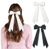 Hair Ribbon,Hair Bows for Women Long Soild Satin Ribbon for Hair, Coquette Accessories Hair Clips (Color 2)