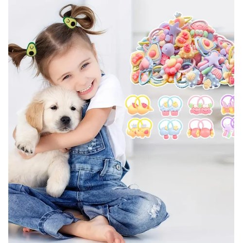 Beauty Queen 20Pcs Baby Hair Ties for Girls,Cute Small Hair Ties for Thin Hair,10 Pairs Ponytail Holders Elastic Hair Rubber Bands Hair Accessories for baby girls infant toddler kids (style cartoon)