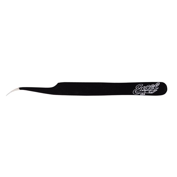 Excel Slant Point Tweezers, Black