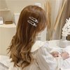 yueton 4 PCS Silver Metal Wave Hair Clips Elegant Silver Hair Clips Y2K Hair Accessories Bangs Hairclip Duck Bill Clips for Girls Women