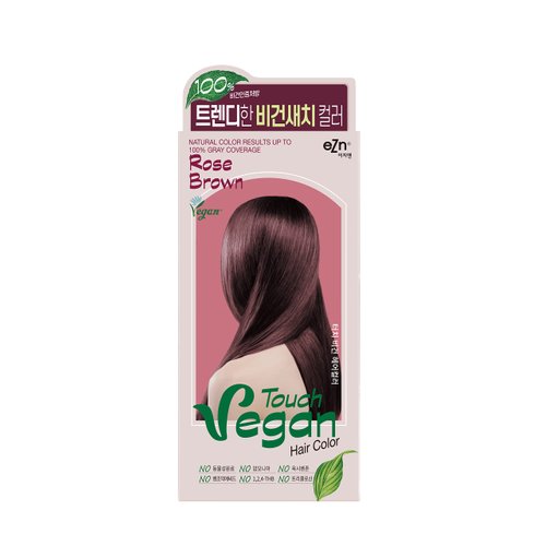 eZn Touch Vegan Permanent Hair Color, Permanent Hair Dye, Ammonia Free, No THB, No Triclosan, No Phthalates,No Gluten,Vegan, Cruelty Free, up to 100% Gray Coverage (Rose Brown)
