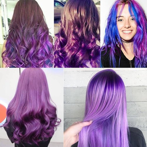 Purple Temporary Hair Dye Wax Natural Instant Hair Color Wax Pomades 4.23 oz,Hair Styling Clay for Party, Cosplay, Halloween,Christmas