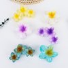 WHAVEL 6PCS Flower Claw Clips Hawaiian Flower Hair Clips Strong Hold Claw Clips for Thick Hair Summer Cute Hair Clips Beach Hair Accessories for Women (C)