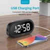USCCE Small LED Digital Alarm Clock with Snooze, Easy to Set, Full Range Brightness Dimmer, Adjustable Volume with 5 Alarm Sounds, USB Charger, 12/24Hr, Compact Clock for Bedrooms, Bedside, Desk