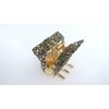 Generic Small/medium gold and bronze metal filigree hair claw clip jaw clip