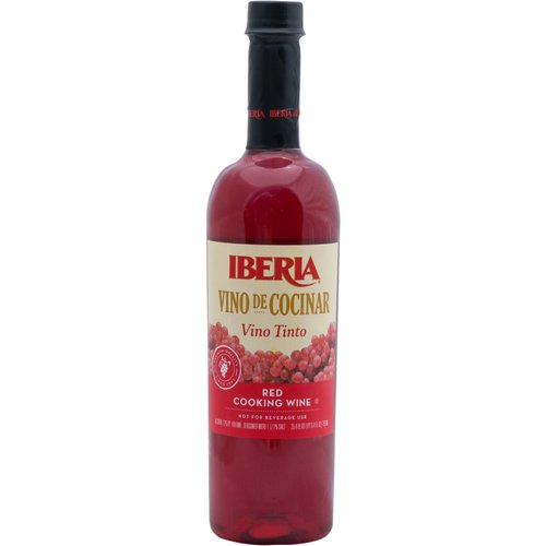 Iberia Red Cooking Wine 25.4 fl. oz., Exclusively for Cooking, Full-Strength Wine That Enhance the Flavor of Almost Any Dish