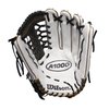 Wilson 2022 A1000 T125 12.5" Fastpitch Outfield Glove - Left Hand Throw, White/Black/Metallic Gold