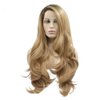 Melody Wig Synthetic Blonde Lace Front Wigs With Brown Roots Long Body Wave Hair Long Side Part Ombre Blonde Wigs
