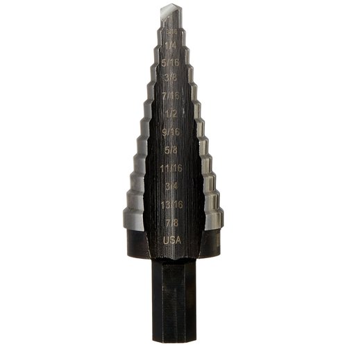 IRWIN Step Drill Bit, 3/16-Inch to 7/8-Inch, 3/8-Inch Shank (10234)