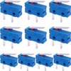 Taiss 10pcs Micro Switch 250V 5A 2 Pin 1NO Handle Limit Switch Tact Switch Sensitive Micro Switches Long Life 1 Million Life KW11-3Z-08