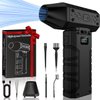 Electric Compressed Air Duster 100 Gear Adjustable 130000RPM Powerful Air Duster for Cleaning with LED Light, Rechargeable Cordless Air Blower for Keyboard, Computer, PC, Electronic Devices, Car