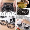 Reyhoar Non Slip Gas Ring Reducer, Burner Grate for Butter Warmer/Small Saucepan, Cast Iron Wok Support Ring- Compatible with Most Gas Stove Range Cooktop, 7.5 Inch, Black