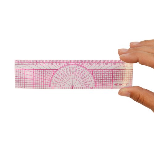 Westcott W-8 Engineers’ Protractor Ruler, 6 in