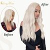 Sunny Weft Hair Extensions Blonde Sew in Human Hair Extensions Platinum Blonde Weft Hair Extensions Real Human Hair Blonde Human Sew in Hair Straight Hair Wefts Human Hair Sew in 14inch 70G