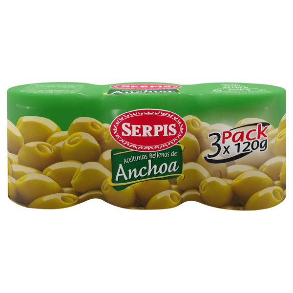 Serpis Anchovy Stuffed Spanish Olives 3x120gr