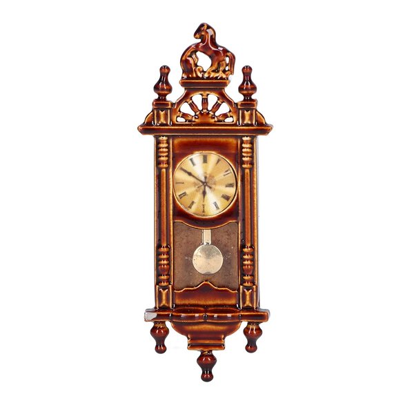 Miniature Dollhouse Clock, 1:12 Dollhouse Clock Wooden Alloy Easy to Install, Elegant Exquisite Antique Miniature Dollhouse Wall Clock for Living Room Bedroom Decor, Gift for Dollhouse Enthusiasts