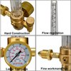 AGPTEK Mig/Tig Flow Meter Regulator, CO2 Argon Pressure Reducer Gauge Weld Flowmeter - Full Copper - 10 to 60 cfh