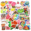 100 Pieces Cute Sweet Treats Candy Stickers, Waterproof Vinyl Decal Dessert Stickers Ice Cream Cupcake Stickers for Laptop, Water Bottle, Skateboard, Teachers Reward Stickers for Kids Students