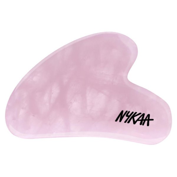 Nykaa Naturals Gua Sha Stone - Tones Facial Muscles, Reduces Eye Bags - Prevents Acne and Reduces Black Circles - Rose Quartz - 1 pc