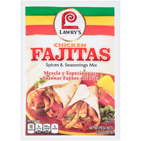Lawrys Chicken Fajitas Spices & Seasonings Mix, 1 oz (Pack of 12)