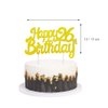 Daimay 26th Birthday Party Decorations Gold Black Happy Birthday Latex Confetti Balloons Triangle Flag Banner Number 26 Foil Balloon Cake Topper for Men Women Anniversary Birthday Party Supplies